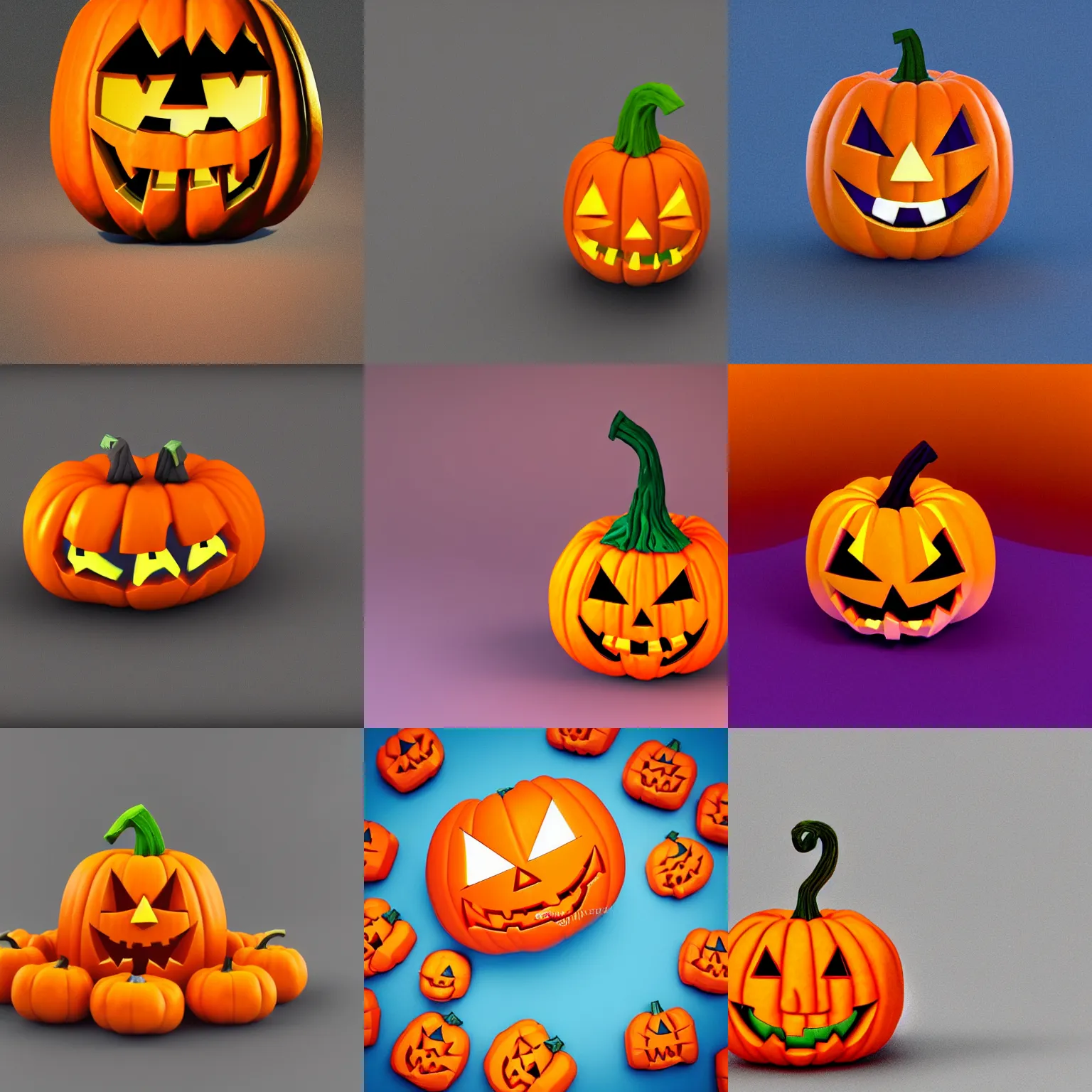 A brightly colored, detailed icon of a jack-o-lantern, | Stable ...