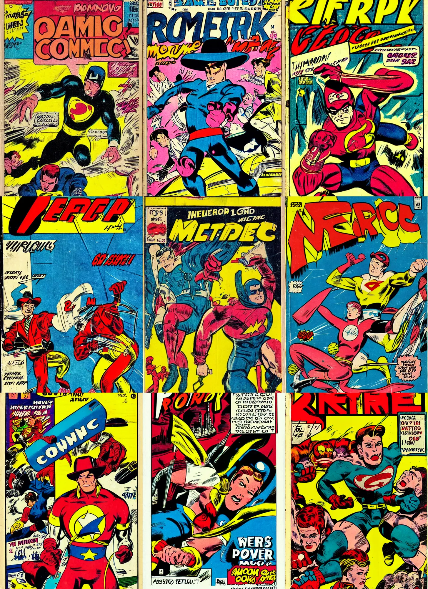 Prompt: retro comic book cover