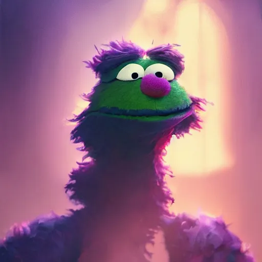 Prompt: yip yips from sesame street, fullbody, ultra high detailed, oil painting, greg rutkowski, charlie bowater, yuumei, yanjun cheng, unreal 5, daz, hyperrealistic, octane render, rpg portrait, dynamic lighting, fantasy art, beautiful face