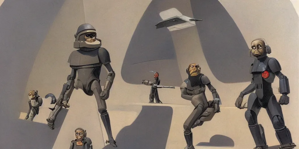 Prompt: a concept painting by Ralph McQuarrie