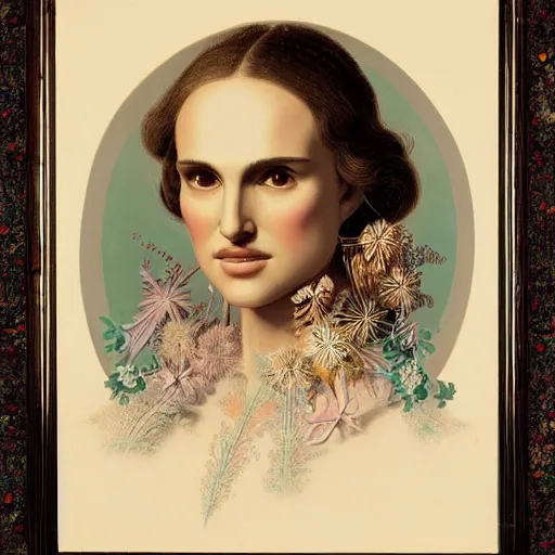 Image similar to portrait of natalie portman by ernst haeckel