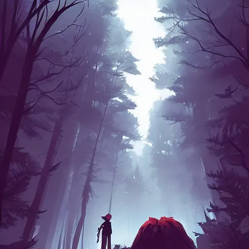 Image similar to painting giant monsters in a dark, scary forest at night smooth face median photoshop filter cutout vector, behance hd by jesper ejsing, by rhads, makoto shinkai and lois van baarle, ilya kuvshinov, rossdraws global illumination
