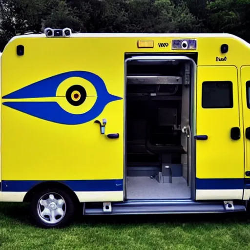 Image similar to minion - themed ambulance