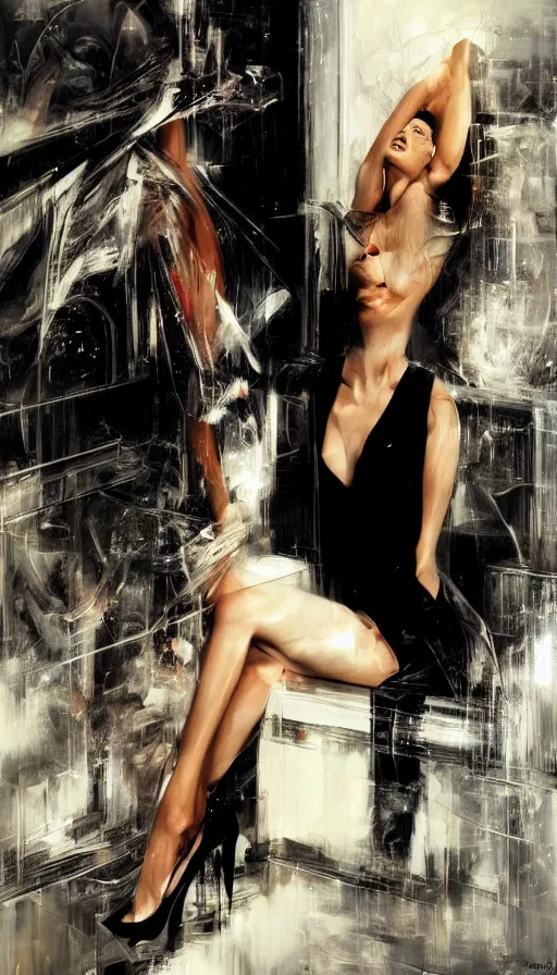 Prompt: techno artwork, by rob hefferan