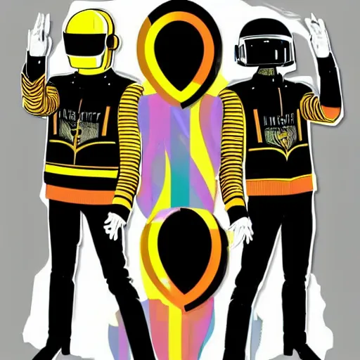 Prompt: daft punk and the Beatles crossover