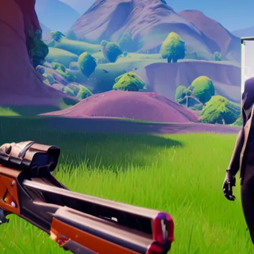 Prompt: screenshot of elon musk in fortnite