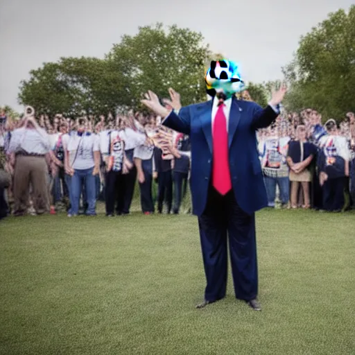 Prompt: trump t _ pose, by professional photographer