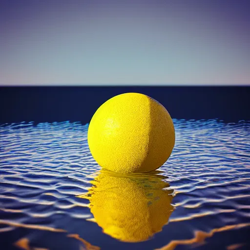 Prompt: A ball made of water, render, unreal engine, octane render, caustics. reflections