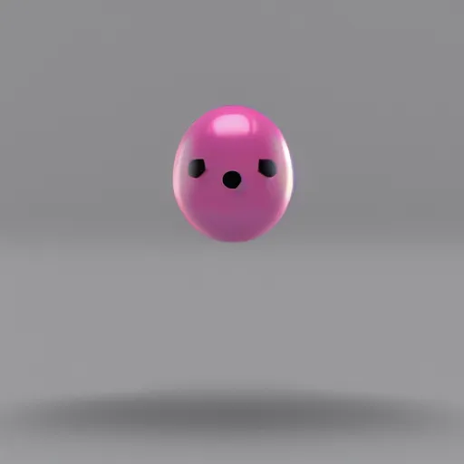 Image similar to 3D render of a pink humanoid jellybean with one white circular eye and two black pupils