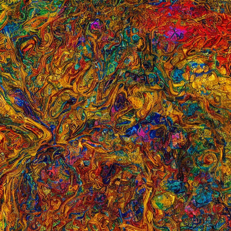 Image similar to a beautiful picture of all that glitters is not gold, highly detailed, a picture about the human soul, about its properties and manifestations, not everything good that looks beautiful, there is something ugly, but very important and beautiful internally, visual art, 8 k resolution, primitivism, abstract art