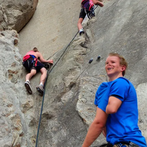 Prompt: special Olympic rock climber