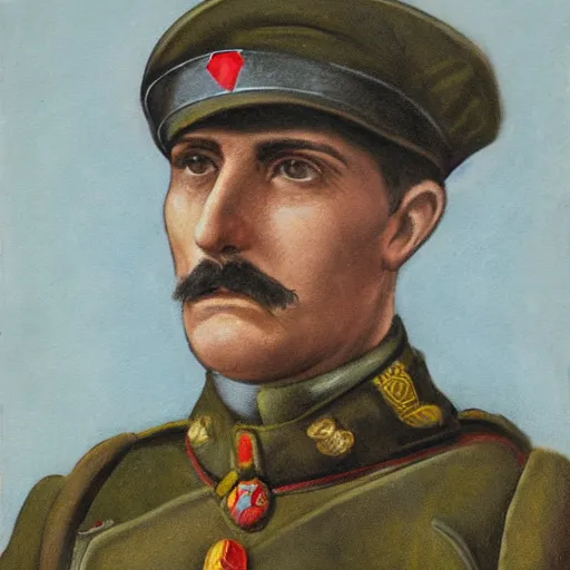 Image similar to portrait of luigi as a world war one soldier