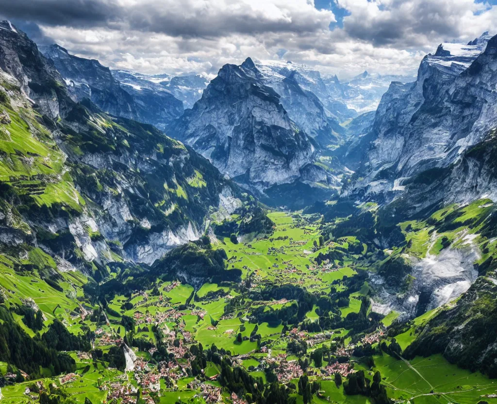 Image similar to Amazing Switzerland Landscape that are out of this world 8k