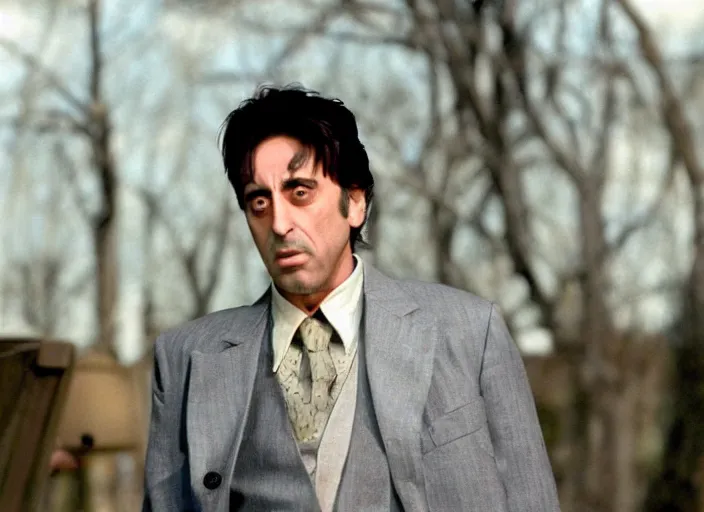 Image similar to film still of !!!!Al Pacino!!! as Everett in Oh Brother Where Art Thou 2000, 4k