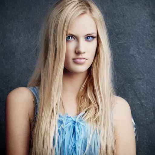 Prompt: The most beautiful swedish woman ever seen, blue eyes, blonde, stunning, award-winning, studio photo,