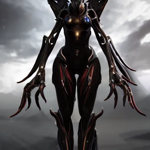 Image similar to beautiful and stunning giant female warframe, doing an elegant pose, looming over ant pov, about to step on and pov, slick elegant design, sharp claws, detailed shot, feet and hands, highly detailed art, epic cinematic shot, realistic, professional digital art, high end digital art, DeviantArt, artstation, Furaffinity, 8k HD render, epic lighting, depth of field