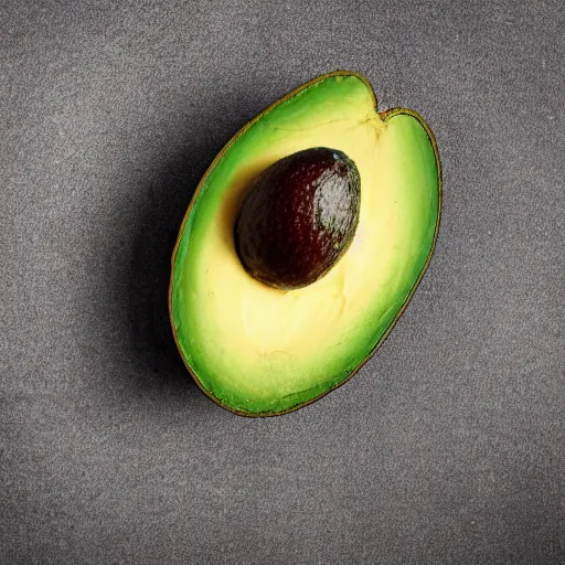 Prompt: photo of a person's face in an avacado