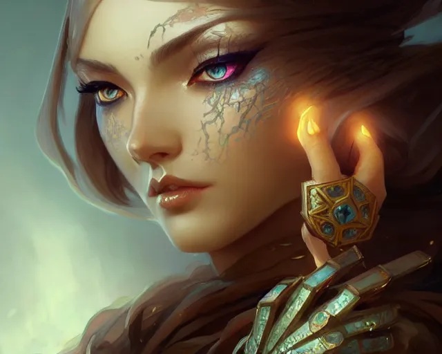 Prompt: eye makeup design, deep focus, d & d, fantasy, intricate, elegant, highly detailed, digital painting, artstation, concept art, matte, sharp focus, illustration, hearthstone, art by artgerm and greg rutkowski and alphonse mucha