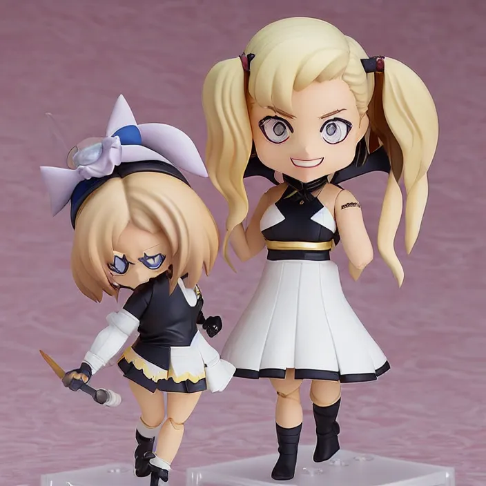 Image similar to Margot Robbie, An anime Nendoroid of Margot Robbie, figurine, detailed product photo