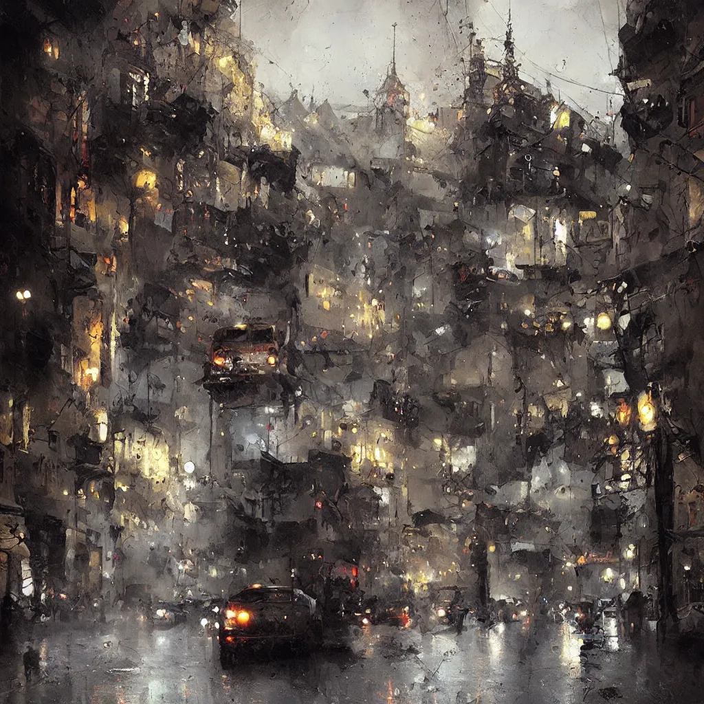 Image similar to tbilisi painted by jeremy mann