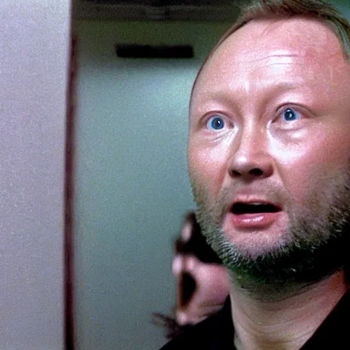 Image similar to limmy in scanners, head exploding, film stills,