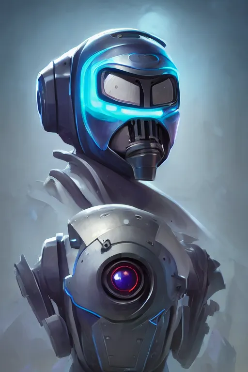 Image similar to epic mask helmet robot ninja portrait stylized as fornite style game design fanart by concept artist gervasio canda, behance hd by jesper ejsing, by rhads, makoto shinkai and lois van baarle, ilya kuvshinov, rossdraws global illumination radiating a glowing aura global illumination ray tracing hdr render in unreal engine 5