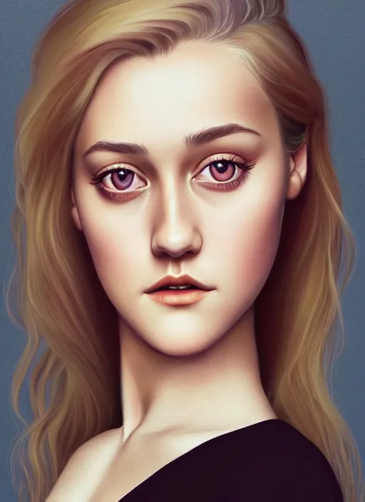 Image similar to full body gorgeous young Maika Monroe, realistic character concept, full body pose, autumn, makeup, shorter neck, illustration, symmetrical eyes and body, cinematic lighting, detailed realistic symmetrical eyes, artgerm, Joshua Middleton, single face, insanely detailed and intricate, beautiful