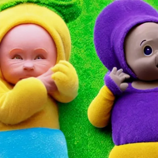 Prompt: teletubbie embryo development