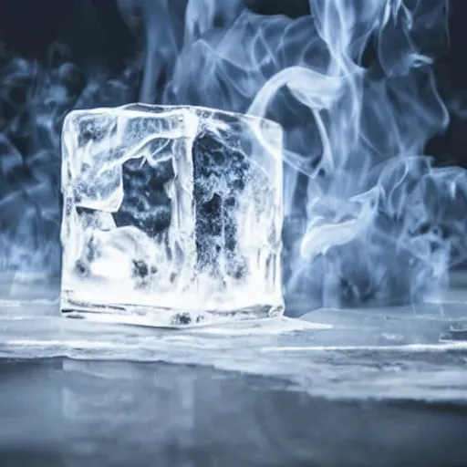 Image similar to photo of an ice cube on fire