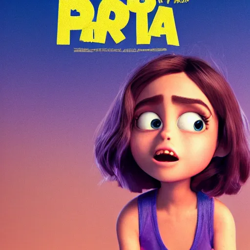 Prompt: ana de armas in the style of pixar on top of the pyramid