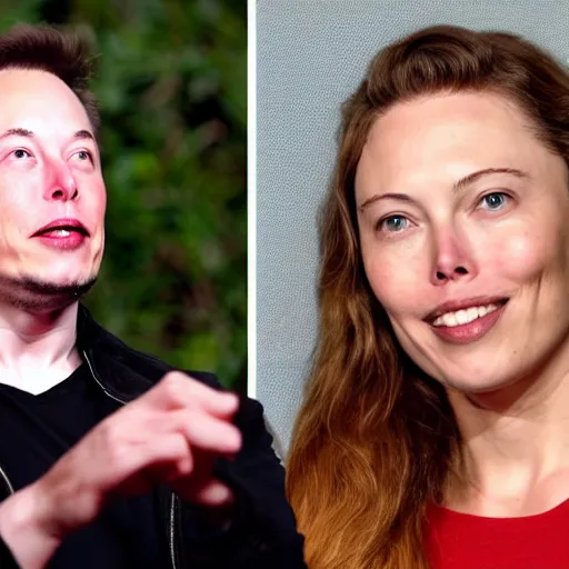 Prompt: elon musk with face of scarlet johanson