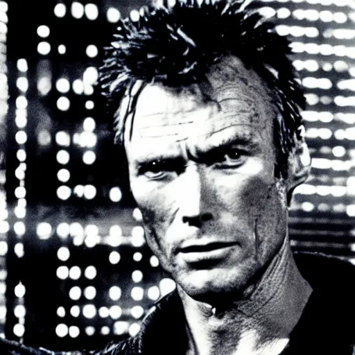 Image similar to clint eastwood in blade runner