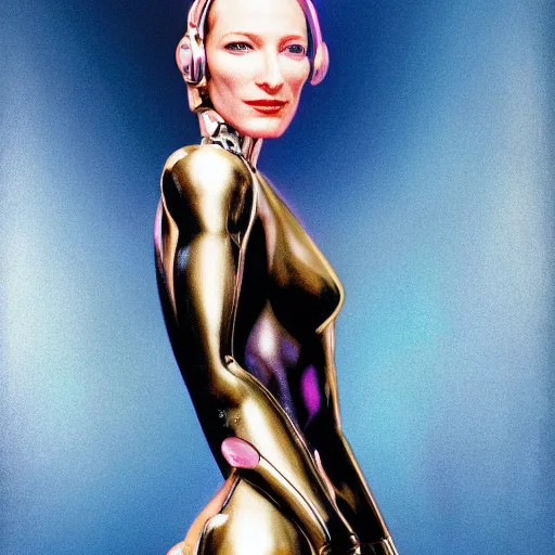 Image similar to cate blanchett as an android by hajime sorayama