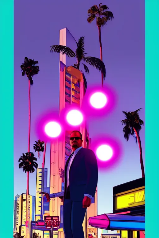 Prompt: grand theft auto 6 return to vice city. pop art, no duplicate image, glowing lights, ultra details, digital painting, artstation, concept art, smooth, sharp focus, illustration, intecrate details, art by richard hamilton and mimmo rottela, pixels art by paul robertson