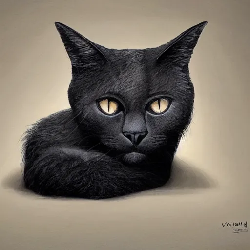 Prompt: black cloudy shadow shaped as a cat in the museum, cuddly fur, highly detailed, sharp focus, digital painting, artwork by Victor Adame Minguez + Yuumei + Tom Lovell + Sandro Botticelli