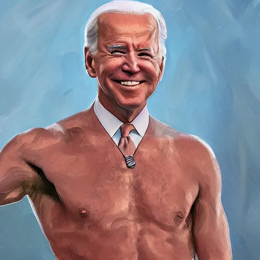 Image similar to joe biden, oil painting, digital painting, aphrodite, bathhouse