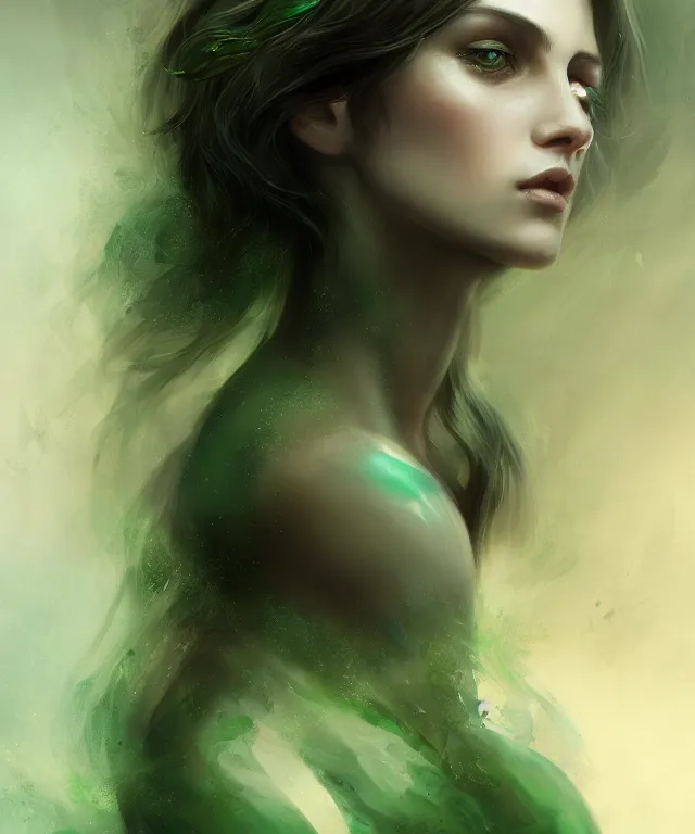 Prompt: turtle by charlie bowater and titian and artgerm, full - body portrait, intricate, face, sea, elegant, green mist, beautiful, highly detailed, dramatic lighting, sharp focus, trending on artstation, artstationhd, artstationhq, unreal engine, 4 k, 8 k