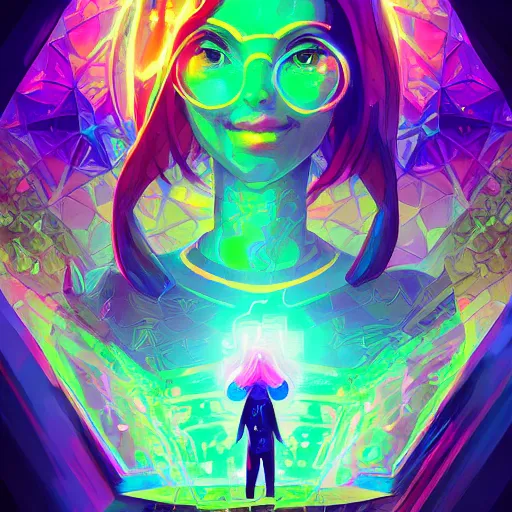 Image similar to skill magic geek inside matrix deepdream radiating a glowing aura stuff loot legends stylized digital illustration video game icon artstation lois van baarle, ilya kuvshinov, rossdraws,