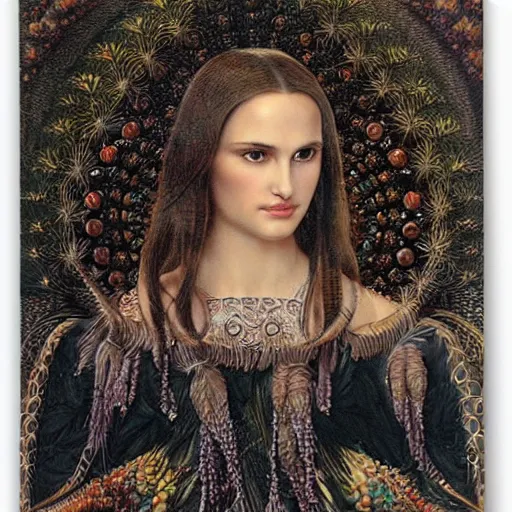 Image similar to portrait of natalie portman by ernst haeckel