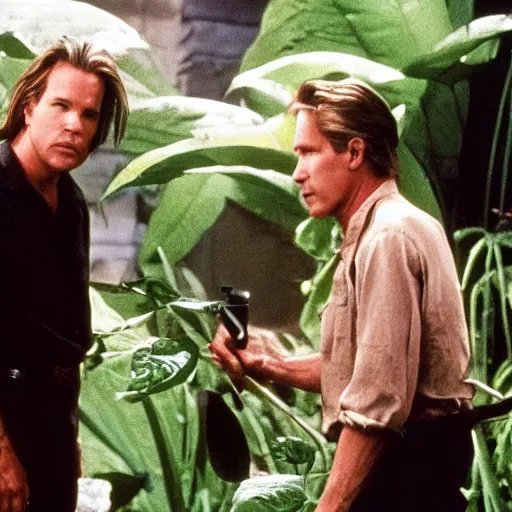 Image similar to killer plant movie starring val kilmer, film still