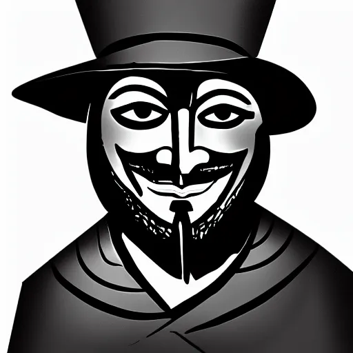 Image similar to windows 3. 1 4 style guy fawkes mask