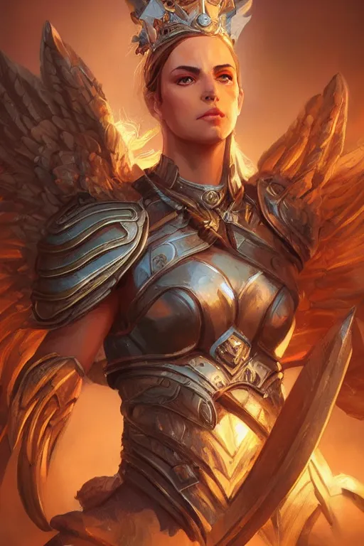 Image similar to amazon valkyrie athena, d & d, fantasy, portrait, highly detailed, headshot, digital painting, trending on artstation, concept art, sharp focus, illustration, art by artgerm and greg rutkowski and magali villeneuve