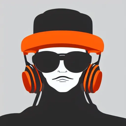 Image similar to streamer on twitch with black hat, stubble, ginger hair, orange hair, black cap, stubbles, red headphones, in the style of tatsuro kiuchi, art