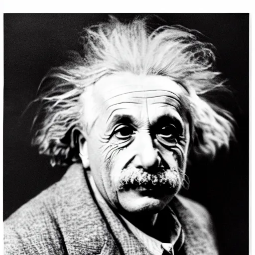 Image similar to detailed portrait of einstein having a smug expression, award winning, 4k, 8k, high detail