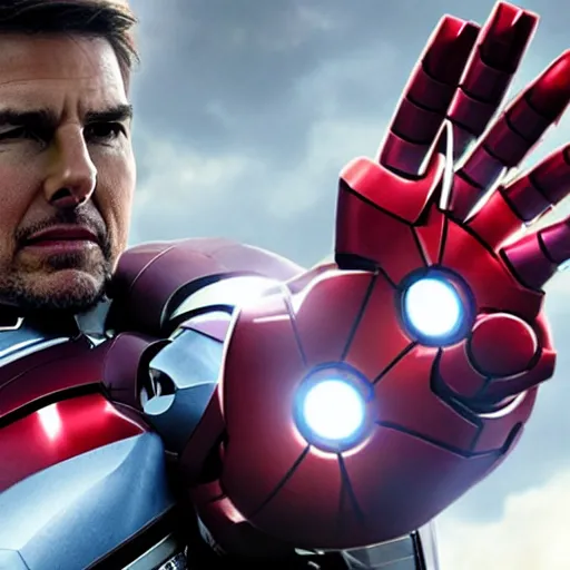 Image similar to tom cruise as superior iron man