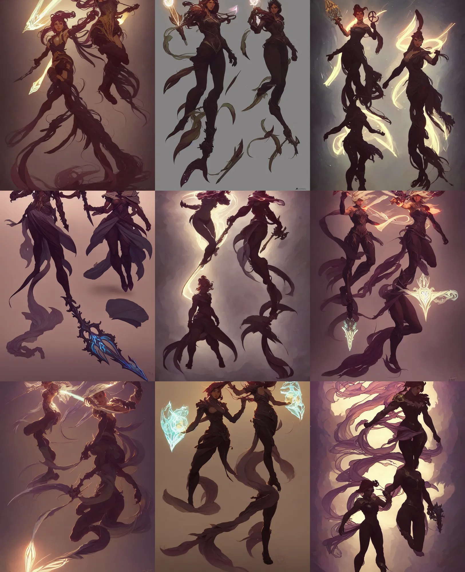 Prompt: a character concept art by illustrator at riot games, by artgerm, greg rutkowski and alphonse mucha. arcane!! dynamic pose, full body!! clear portrait of a league of legends hero!! fantasy weapon!! light effect. hyper detailed. glowing lights!! lineart. intricate, elegant, digital painting, artstation, smooth, sharp focus