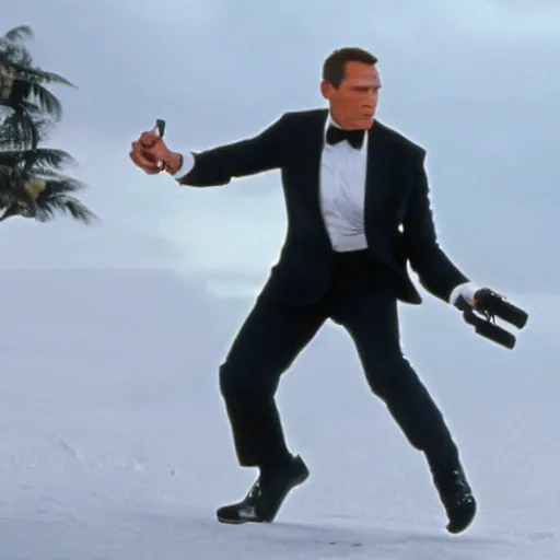 Image similar to Live Action Still of Jerma985 in James Bond, real life, hyperrealistic, ultra realistic, realistic, highly detailed, epic, HD quality, 8k resolution, body and headshot, film still