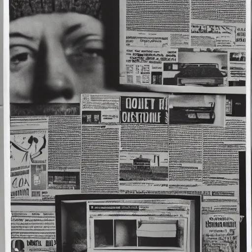 Image similar to A photography of a ready-made artifact that looks like a found object, offset lithography, newspaper, 60s style, full page