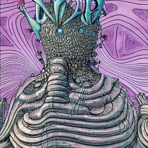 Prompt: detailed realistic illustration of spongebob, in the style of h r giger and moebius and wayne barlowe