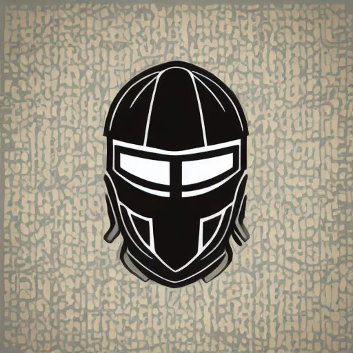 Image similar to knight helmet, vector, detailed, style of hydro74